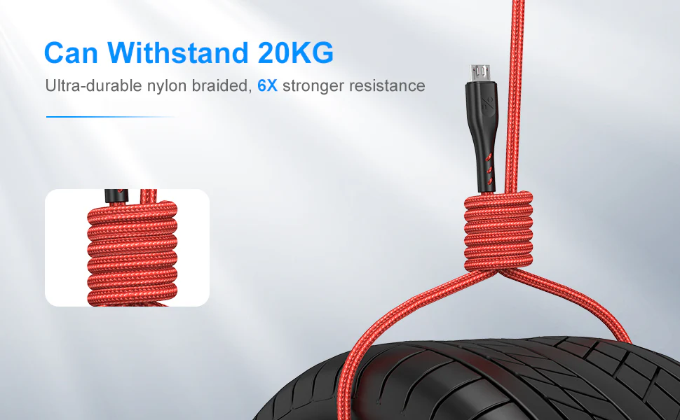 10FT KEVLAR PRO-GAMING micro-USB CABLE - Image 3